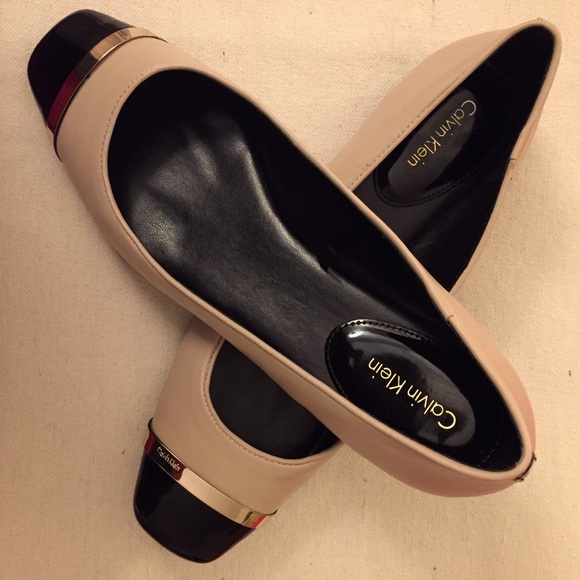 Calvin Klein Shoes - Calvin Klein Pash Tan/Black Cap Toe  Ballets shoes